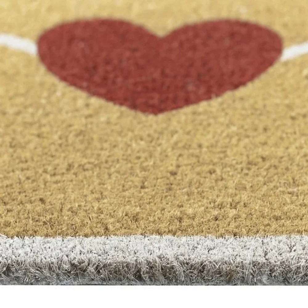 My Texas House Heart Envelope Valentine Love Letter Coir Doormat, 18x30